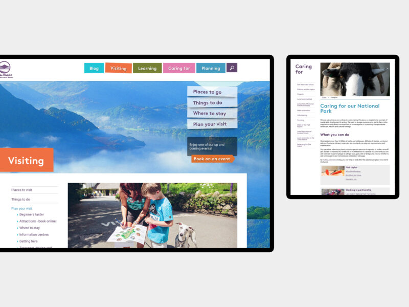 Lake District National Park - website design