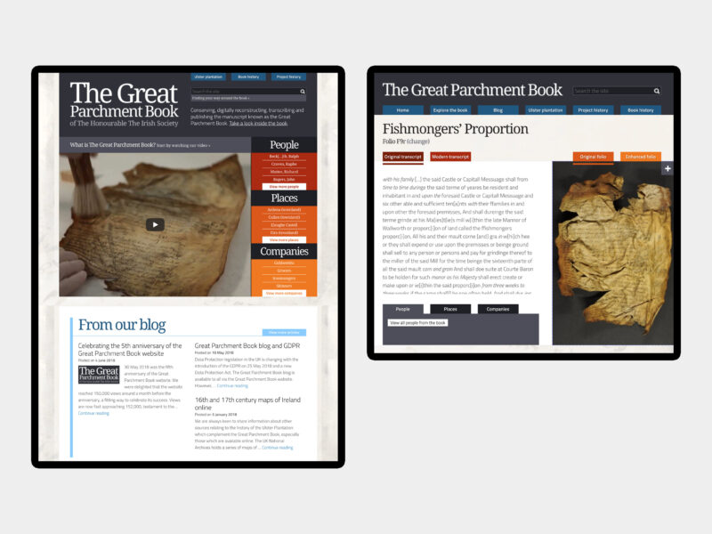 Great Parchment Book - website design