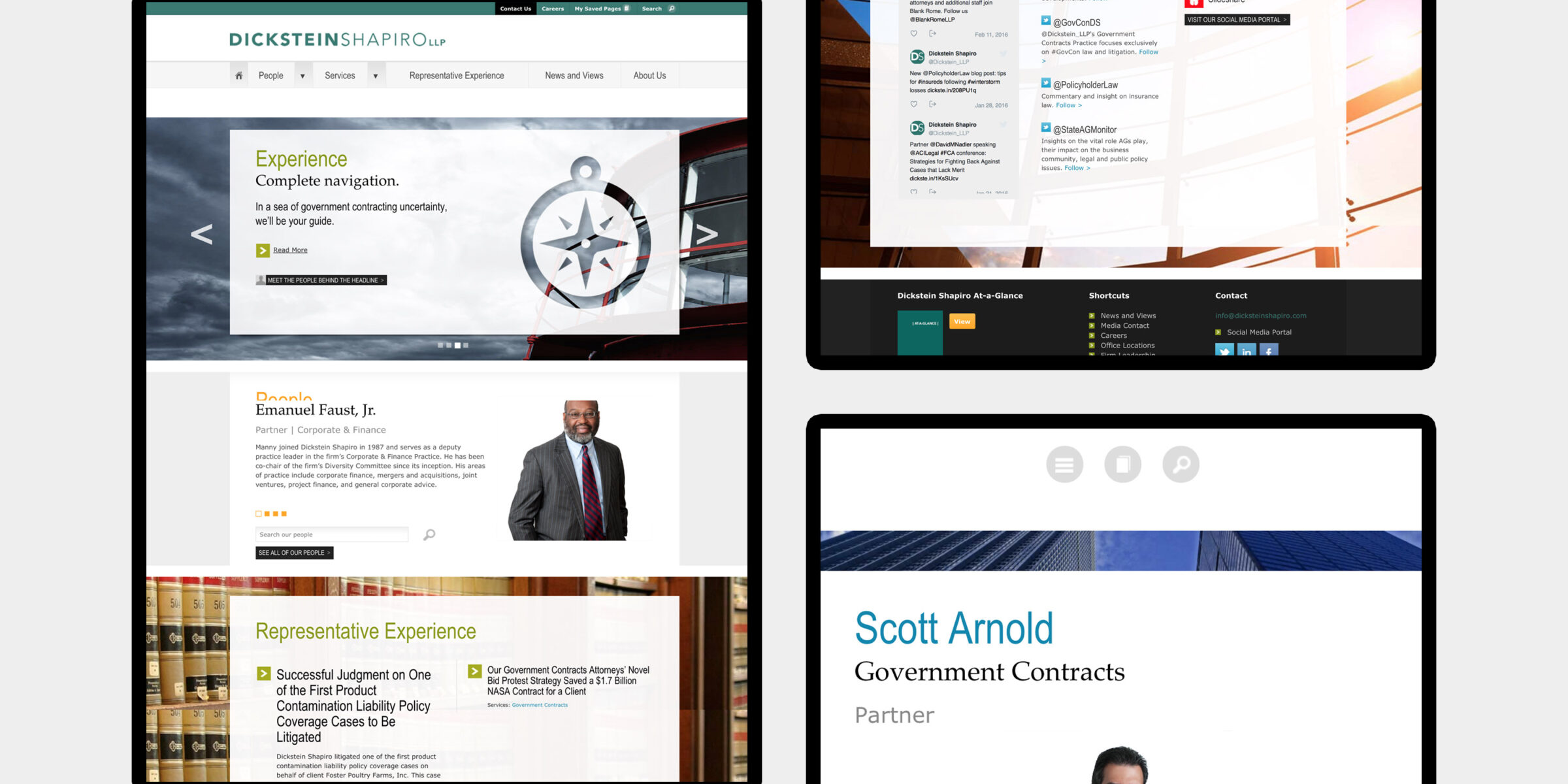Dickstein Shapiro - website design