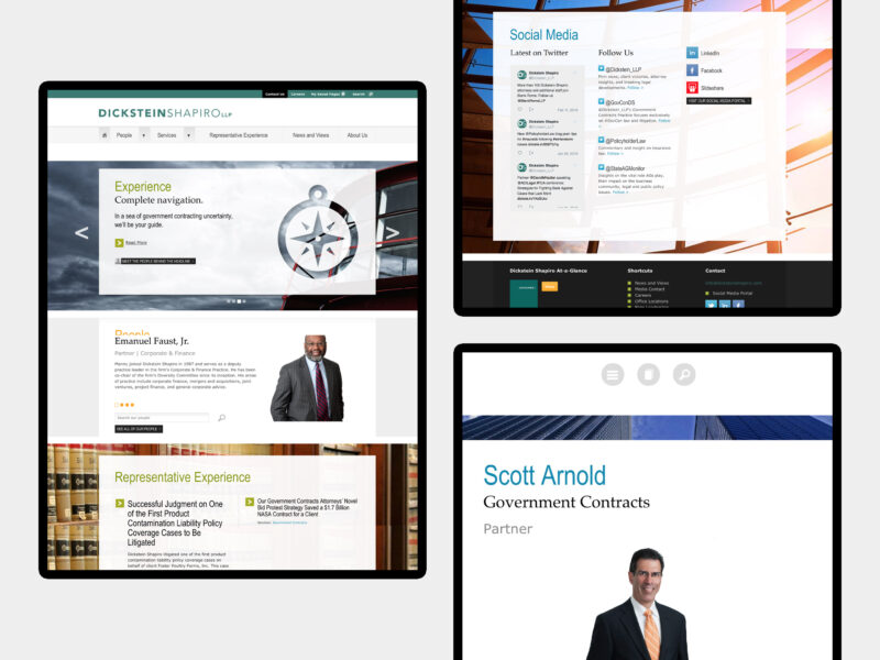 Dickstein Shapiro - website design
