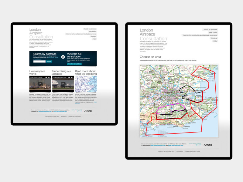 NATS - London Airspace Consultation - website design