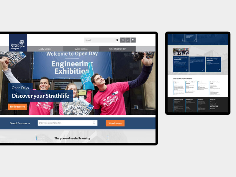 University of Strathclyde - website design