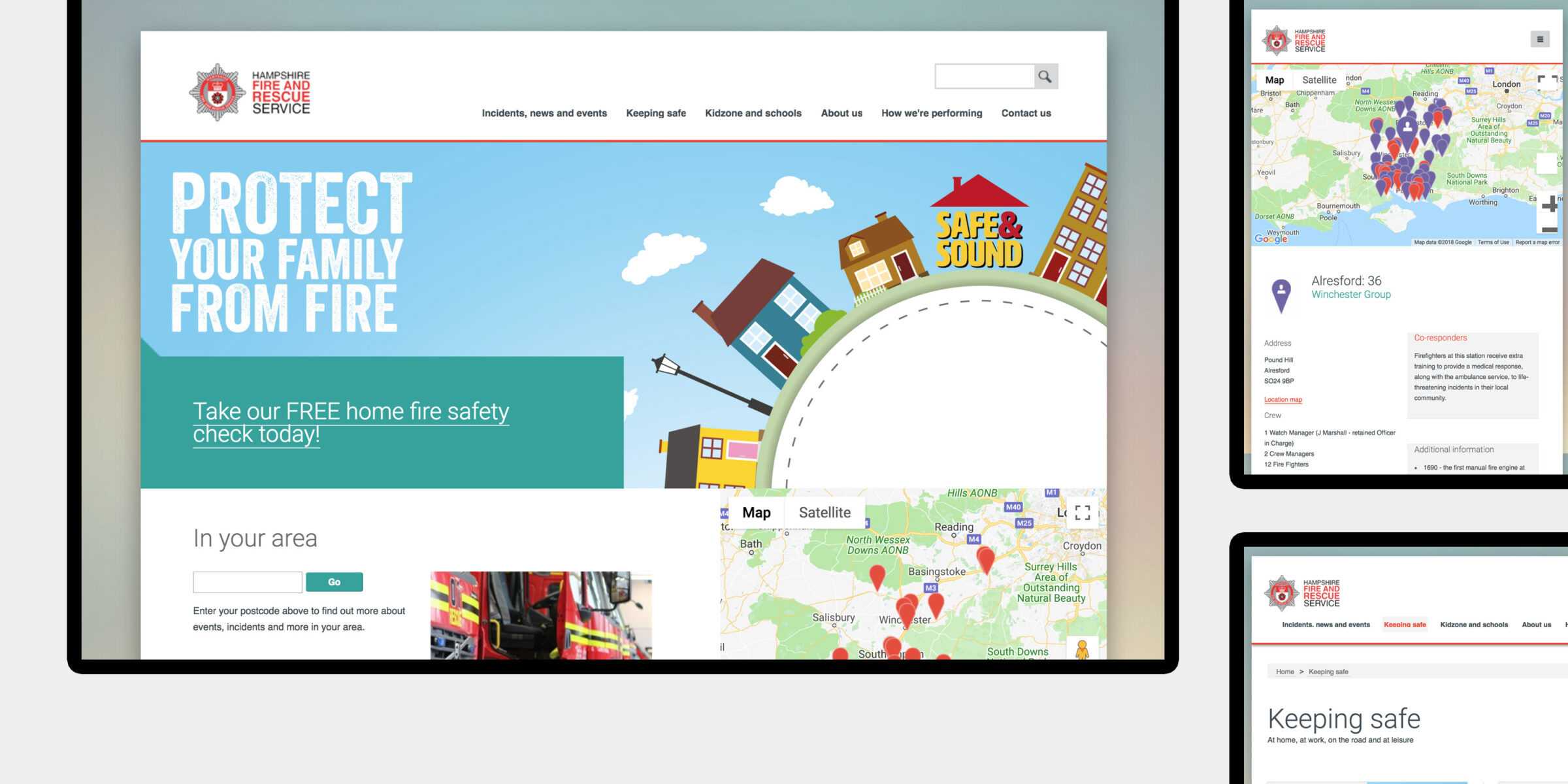 Hampshire Fire and Rescue Service - website design