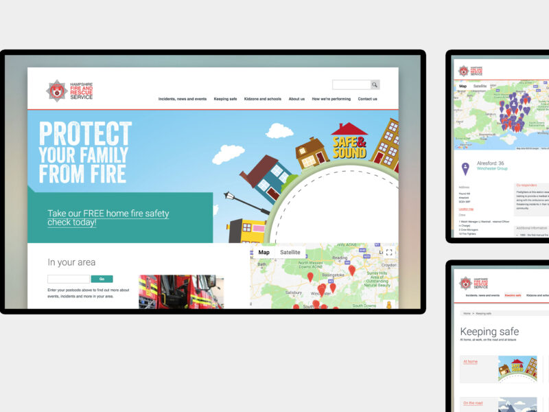 Hampshire Fire and Rescue Service - website design