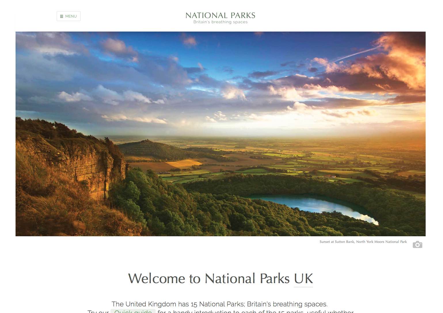 National Parks homepage