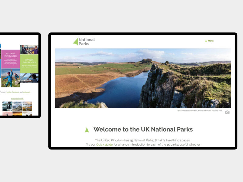 National Parks UK - website design