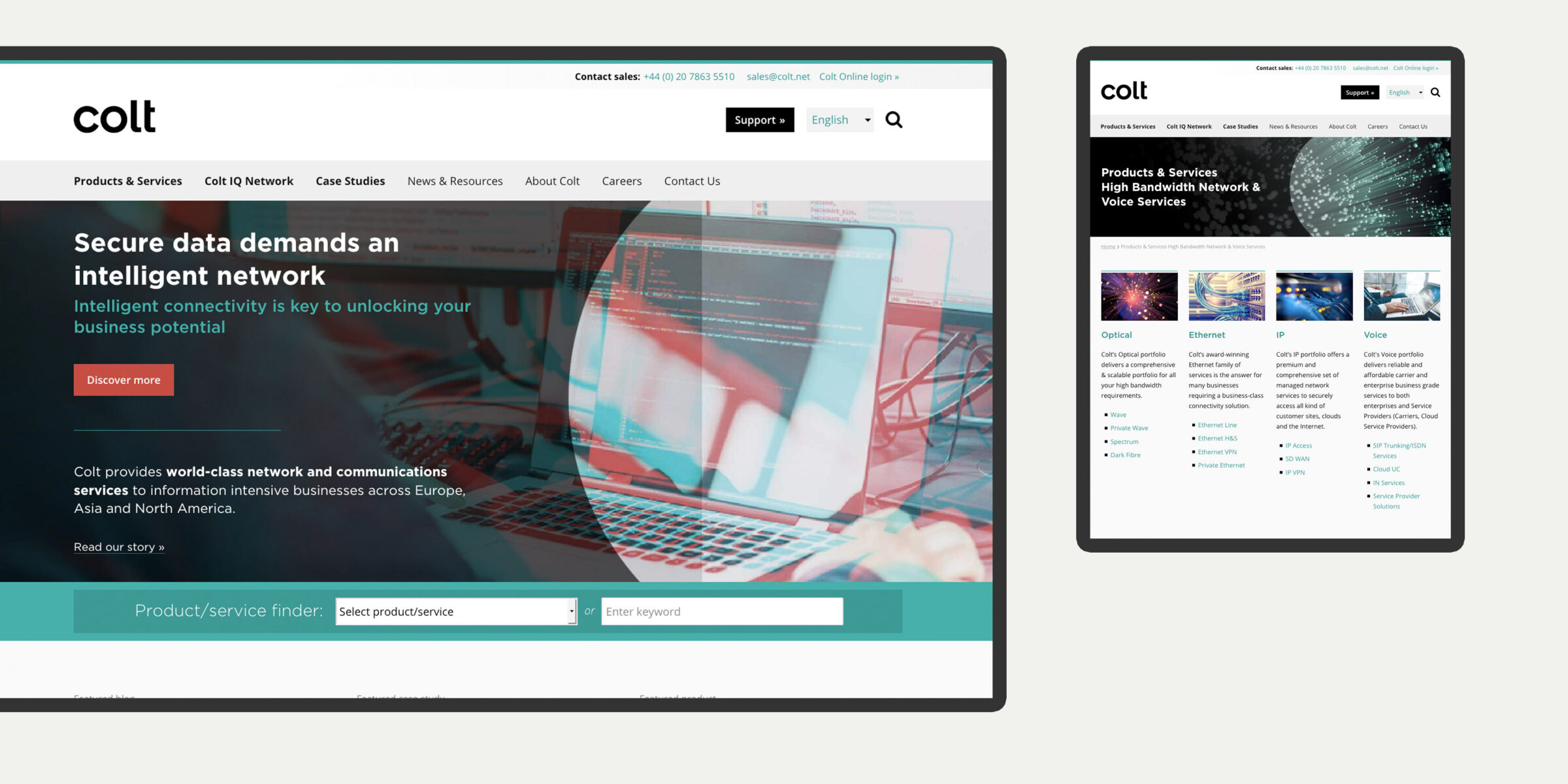 Colt - website design