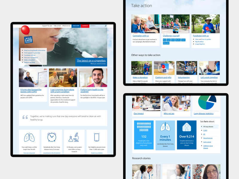 British Lung Foundation - website design