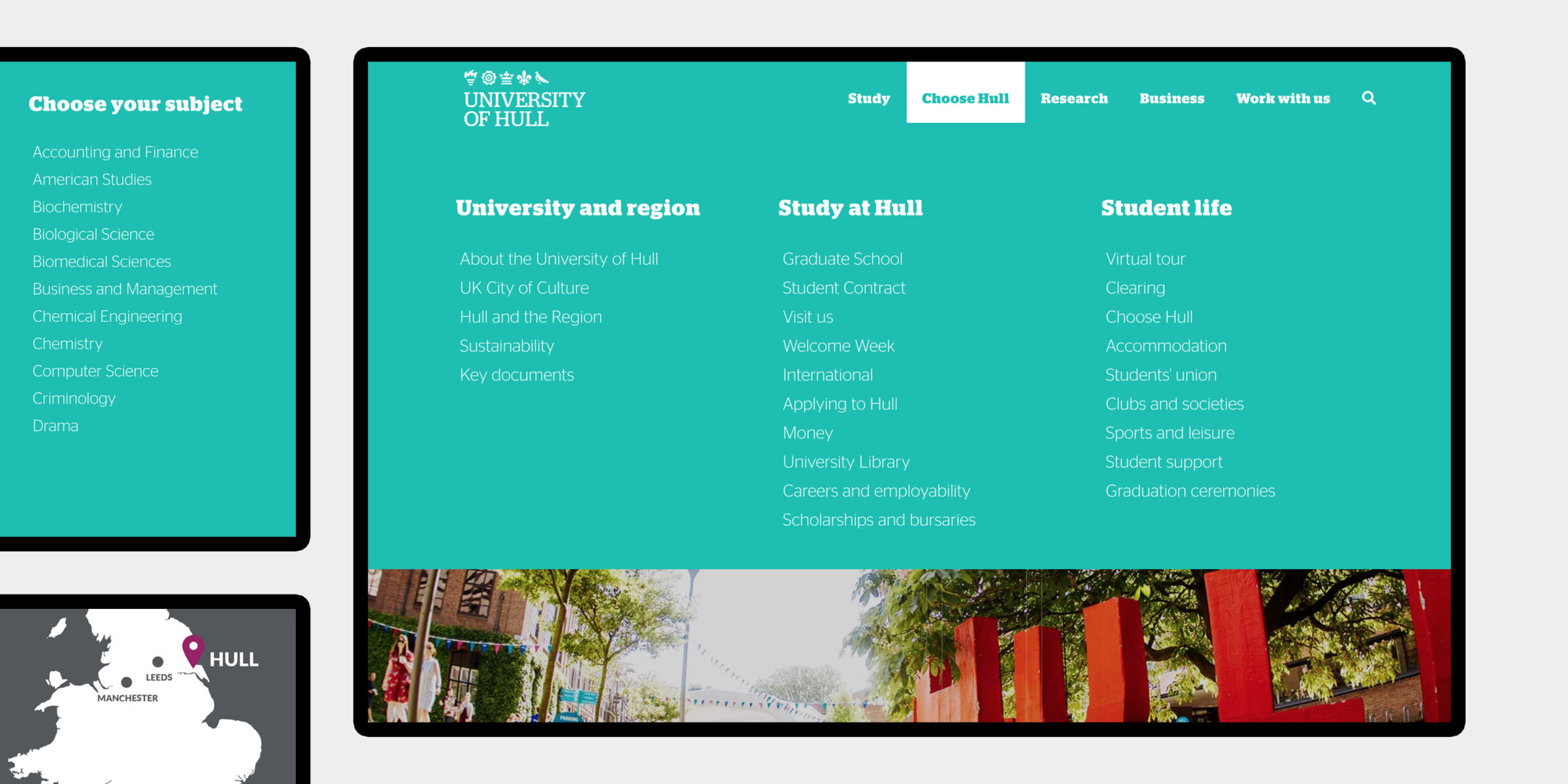 University of Hull - website design