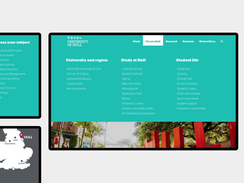 University of Hull - website design