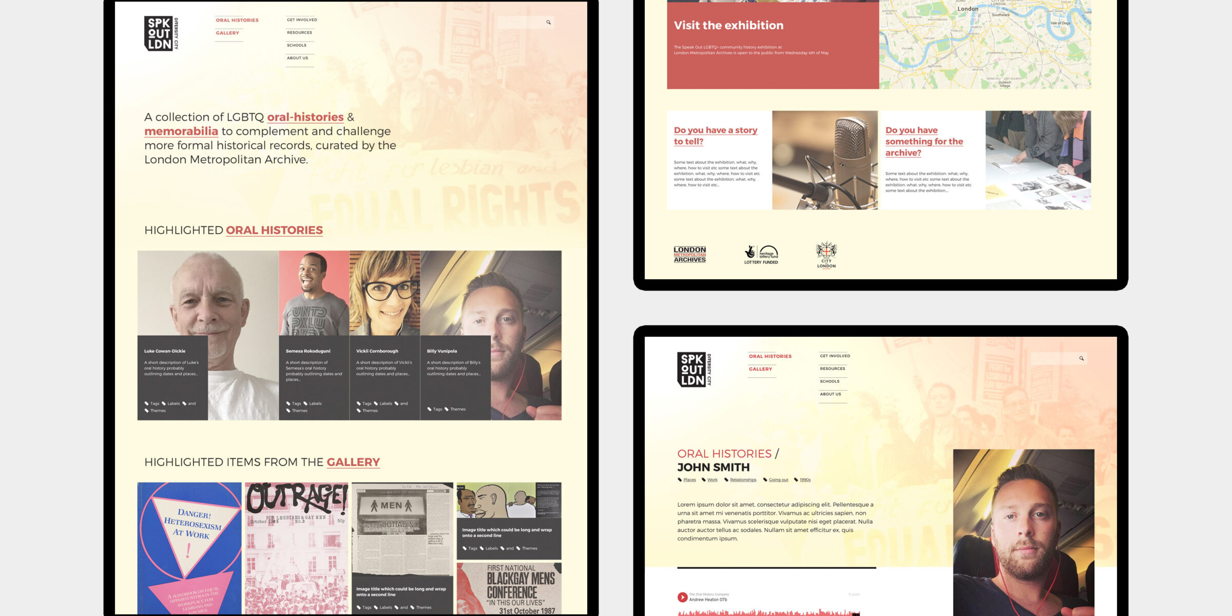 Speak Out London - website design