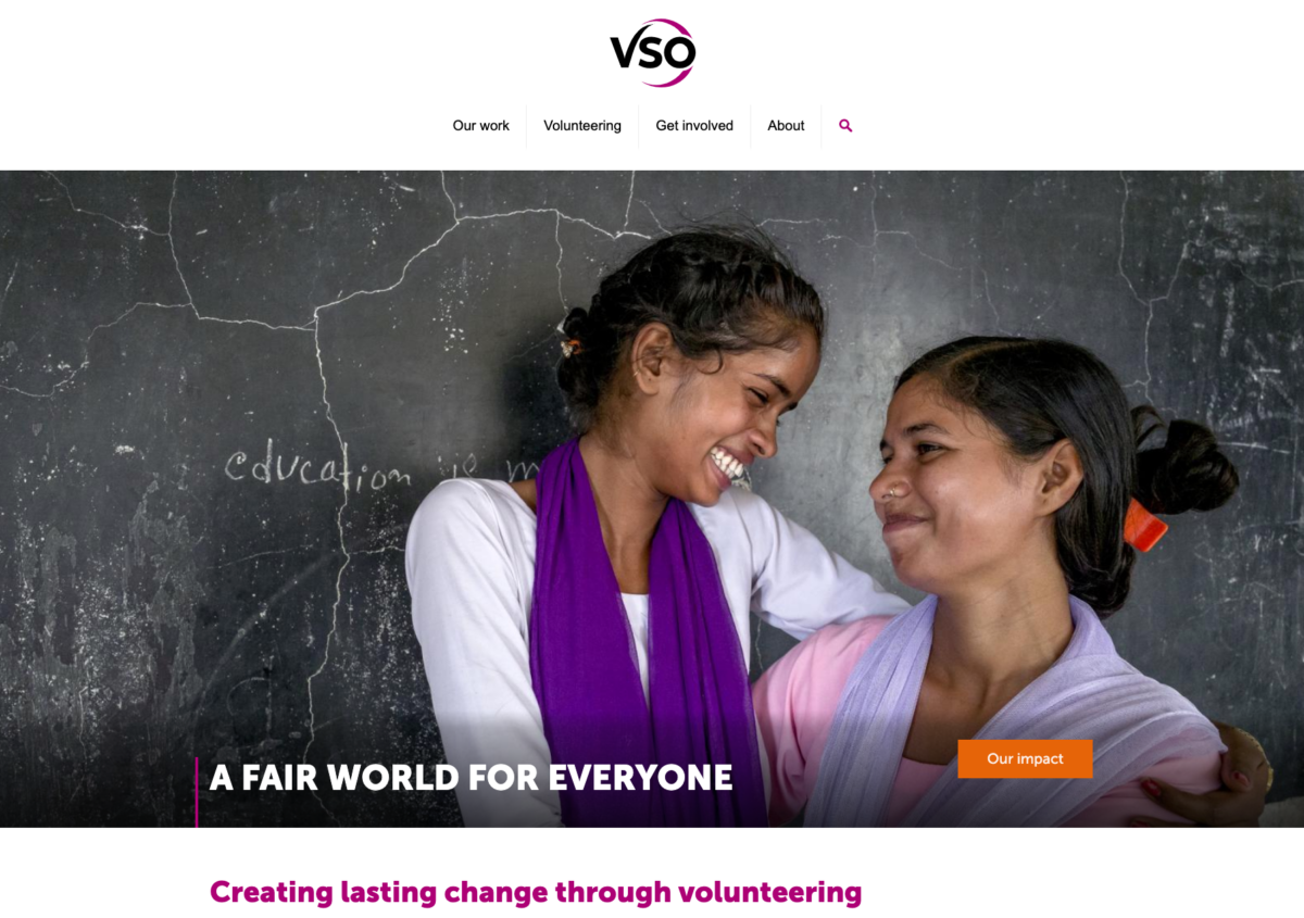 VSO International home page