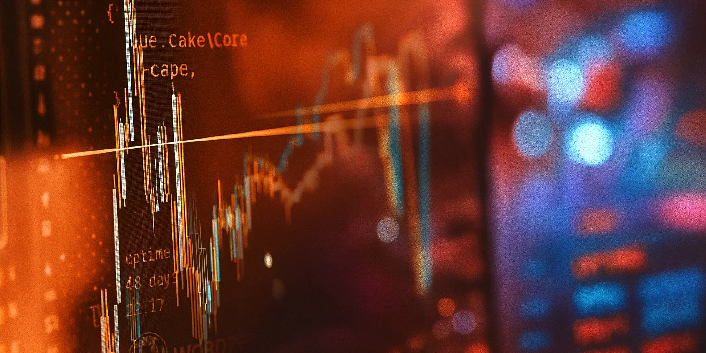 Data and graphs on a computer screen
