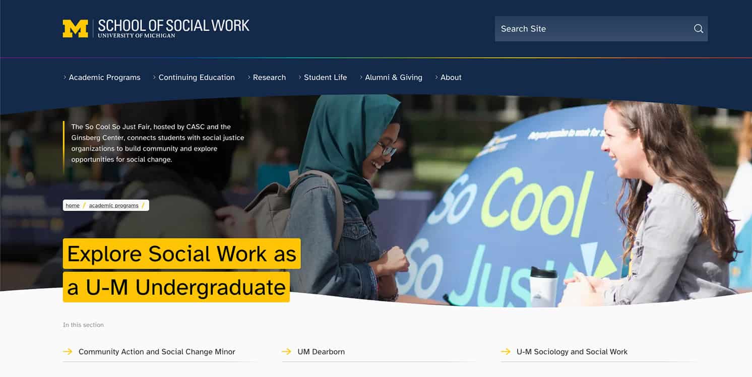 School of Social Work, University of Michigan