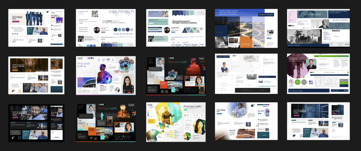 moodboards showing lots of different style options